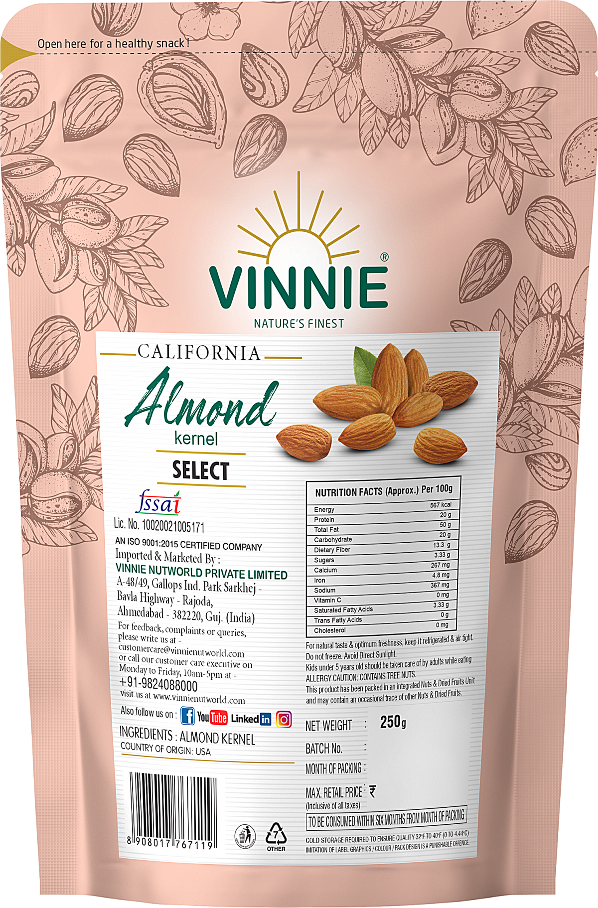 Almond Select 250g
