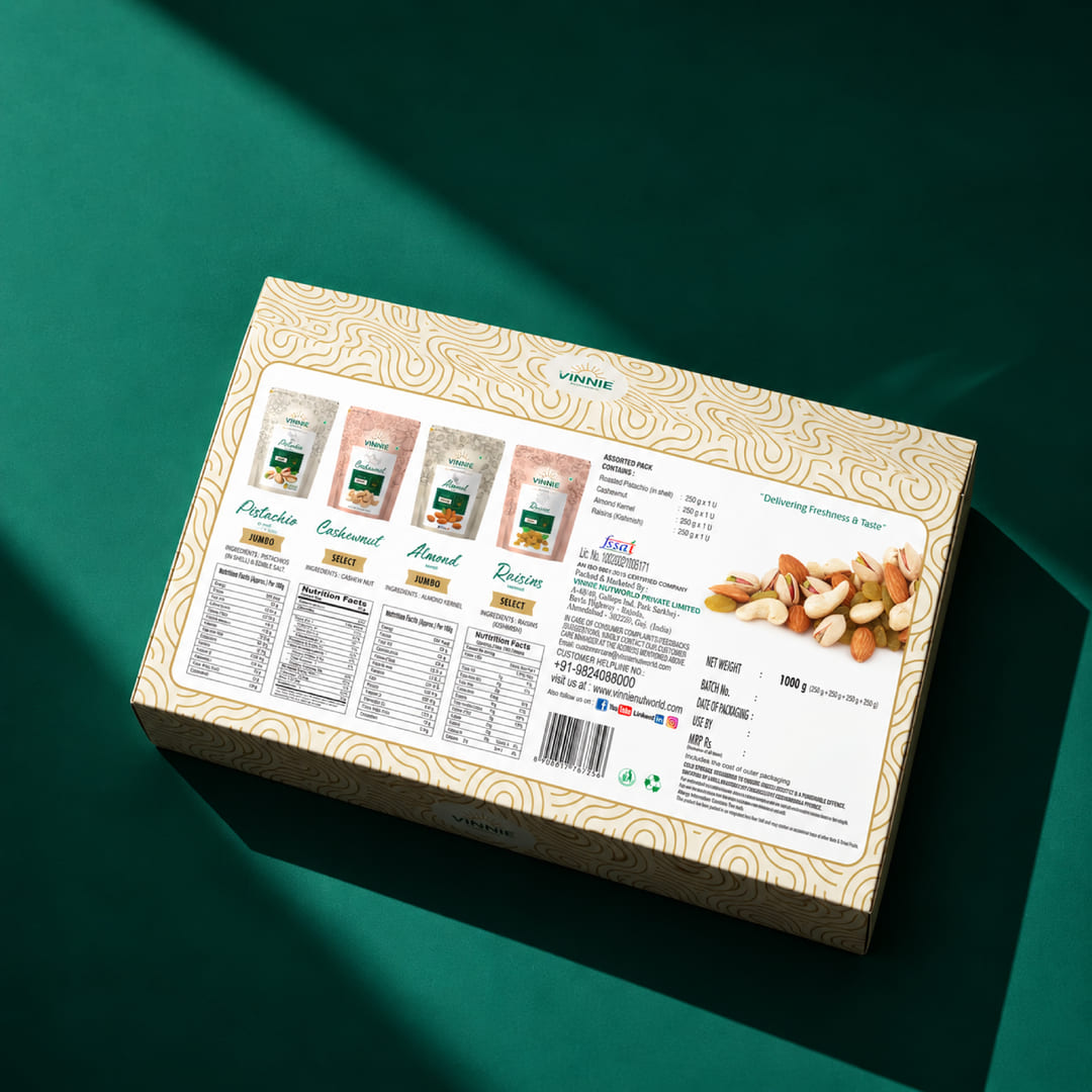 Vinnie Premium Dry Fruit Gift Box - 1kg