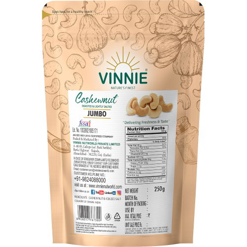 Cashew Roasted & Salted 250gm