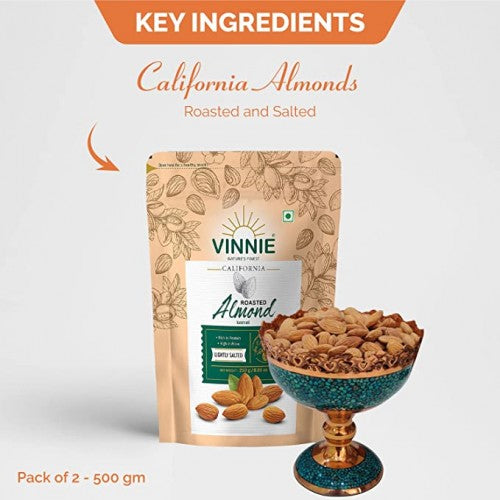 Almond Roasted & Salted 250g Pack of 2