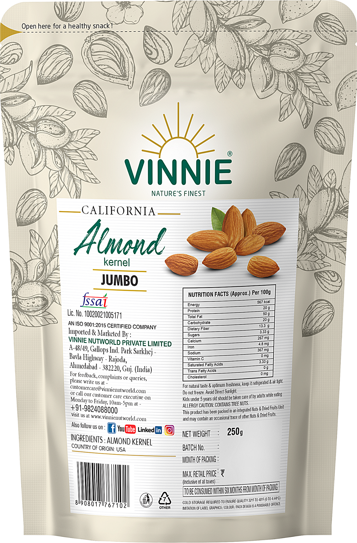 Almond Jumbo 250g