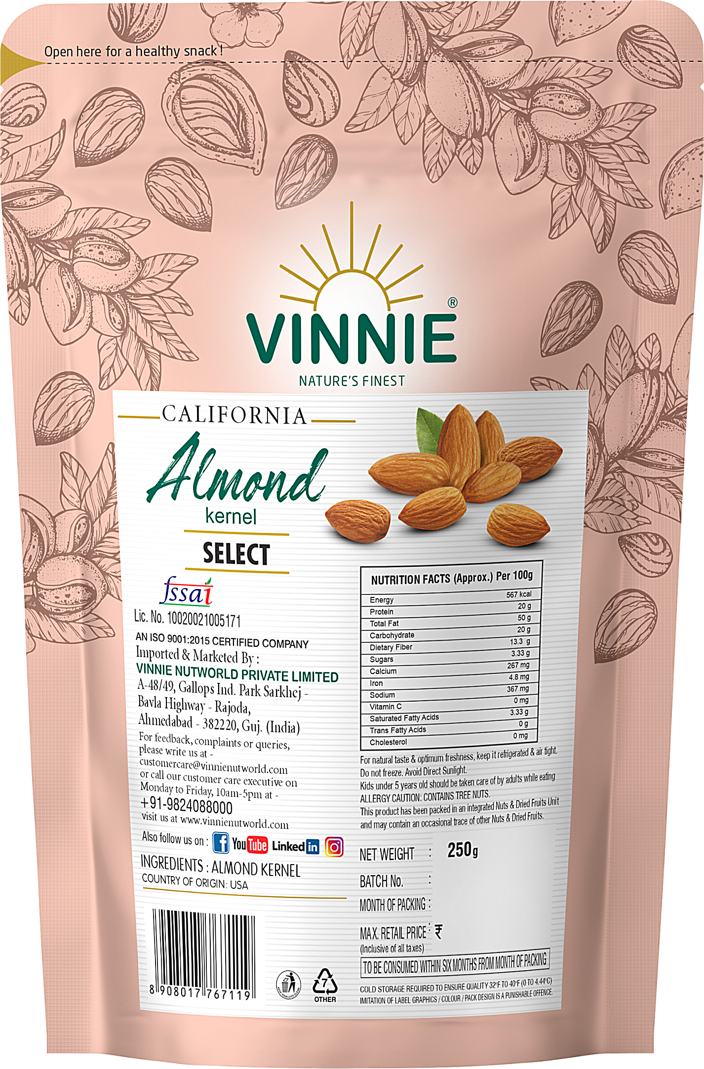 Almond Select 250g
