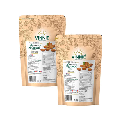 Almond Roasted & Salted 250g Pack of 2