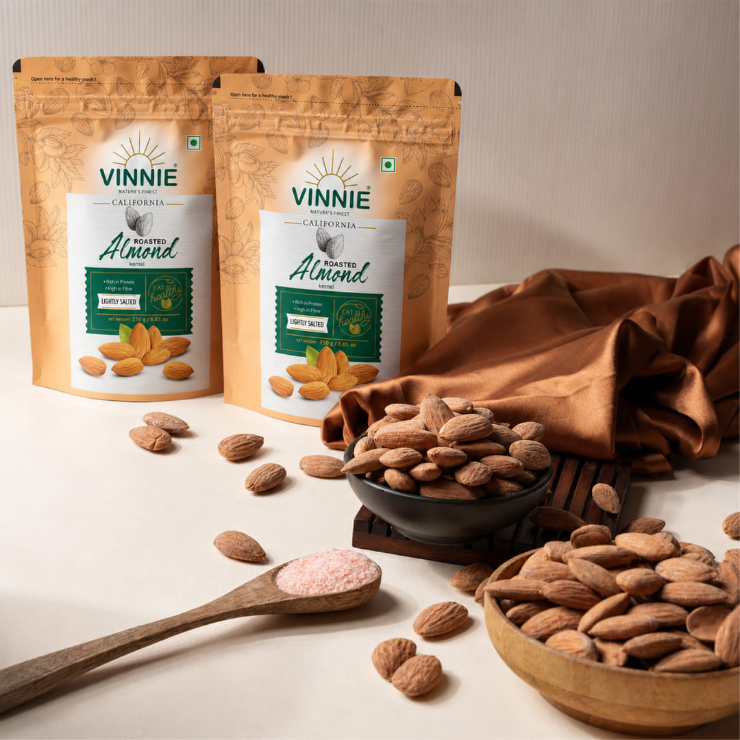 Almond Roasted & Salted 250g Pack of 2