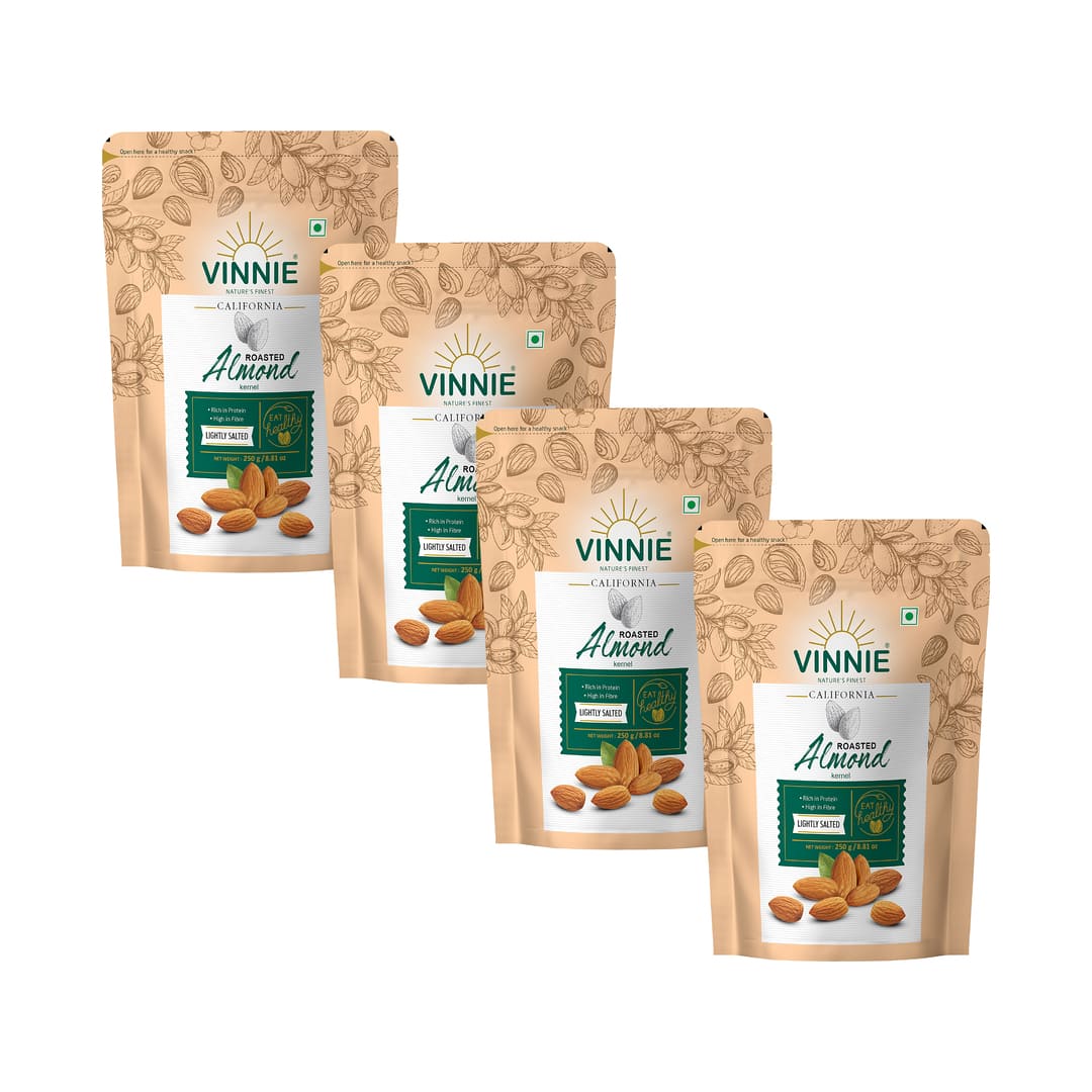 Almond Roasted & Salted 250g Pack of 4