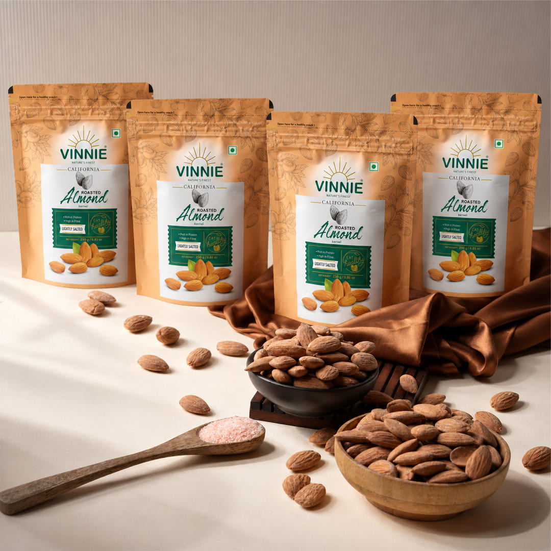 Almond Roasted & Salted 250g Pack of 4
