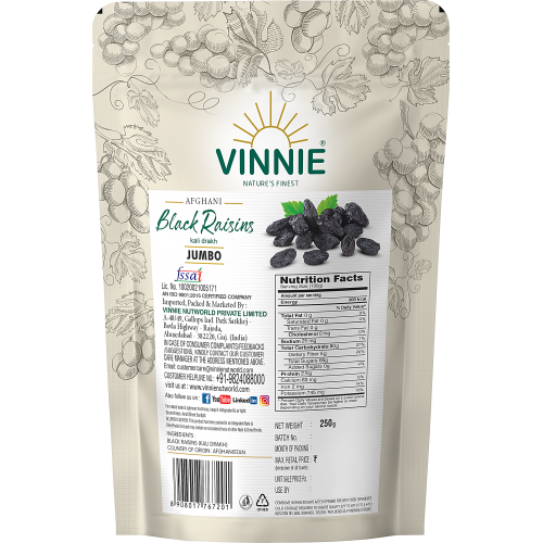 Black Raisins Super Jumbo 250g