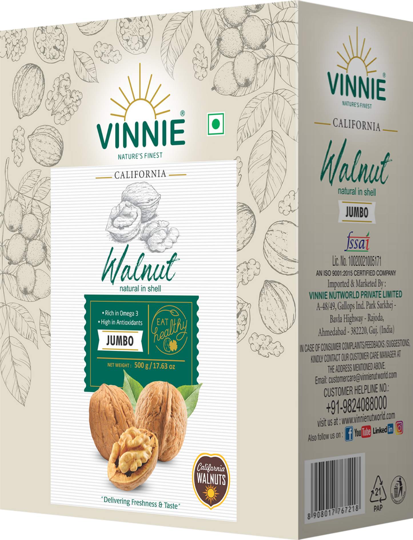 Walnut Inshell (California) 500g
