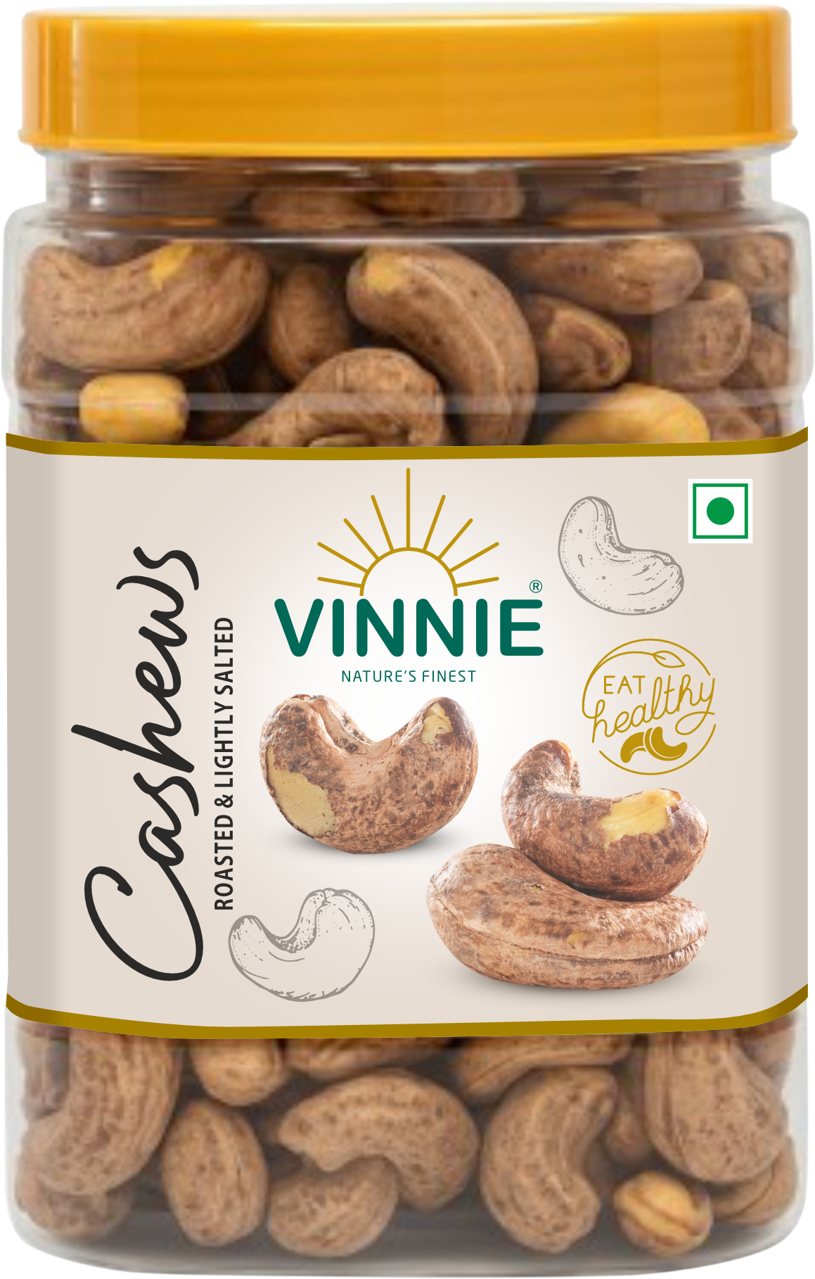 Cashew Nut Inshell Roasted & Salted 500gm