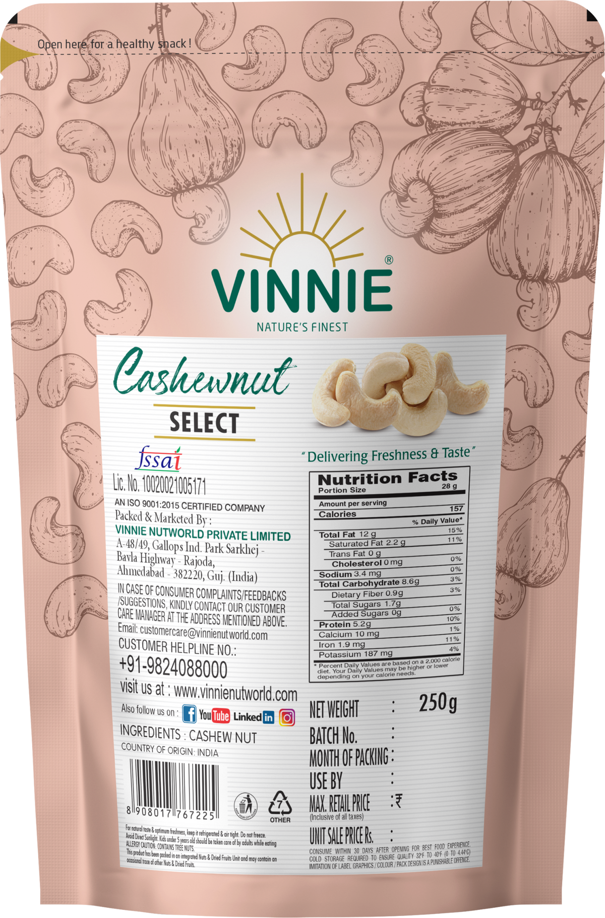 Cashew Select 250g
