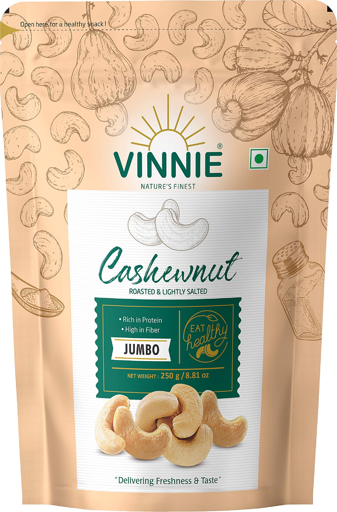 Cashew Roasted & Salted 250gm