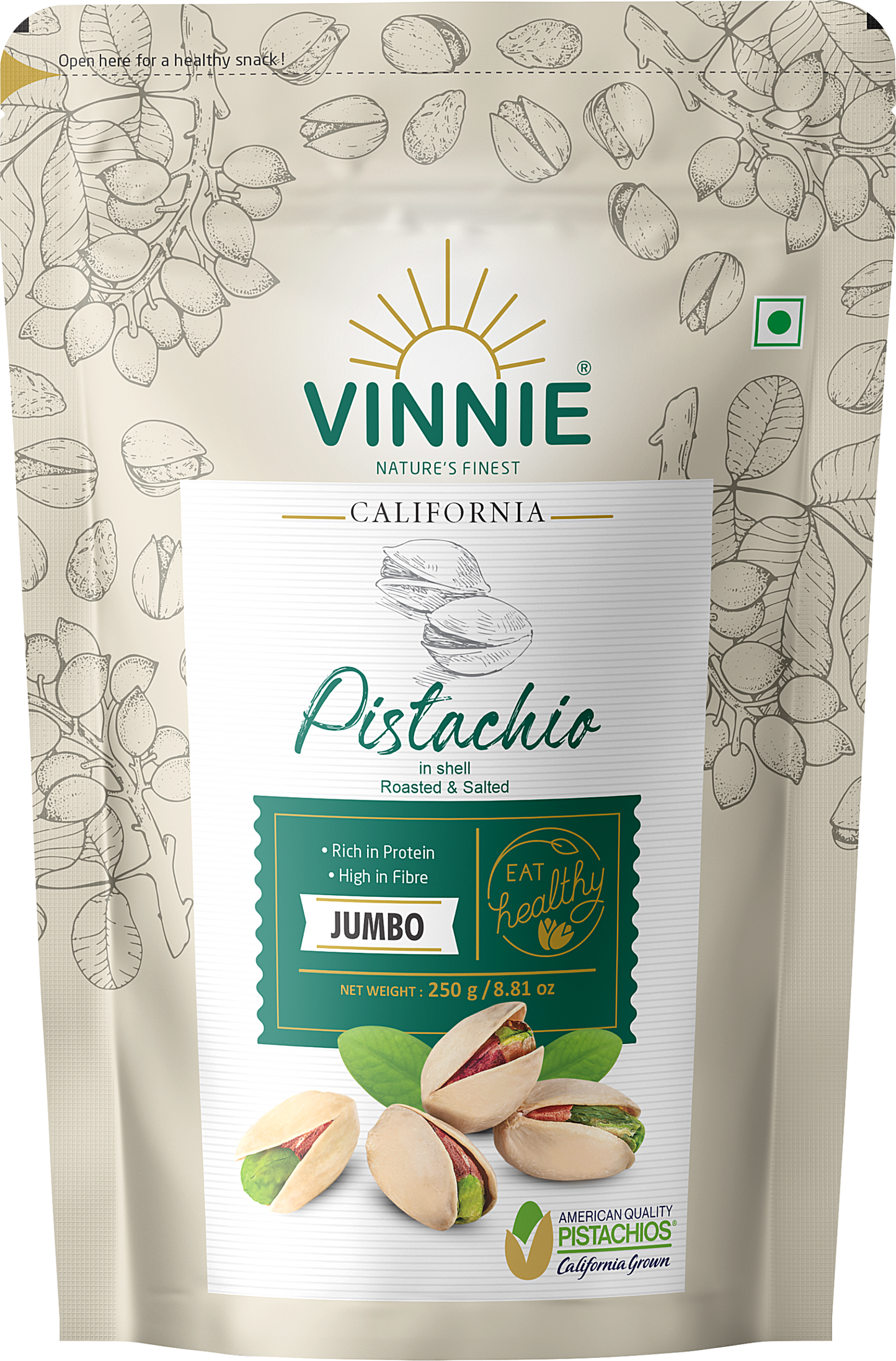 Pistachio Inshell Jumbo 250g