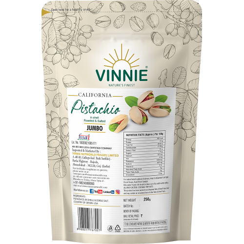 Pistachio Inshell Jumbo 250g